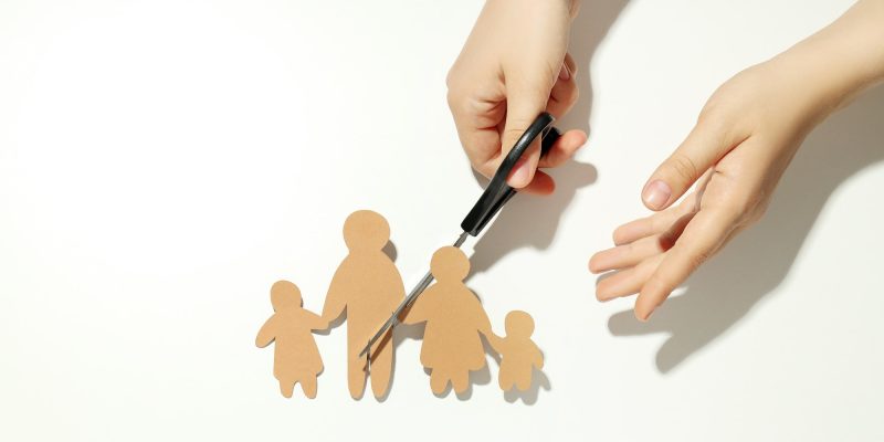 Concept of family divorce, problems in family relationships